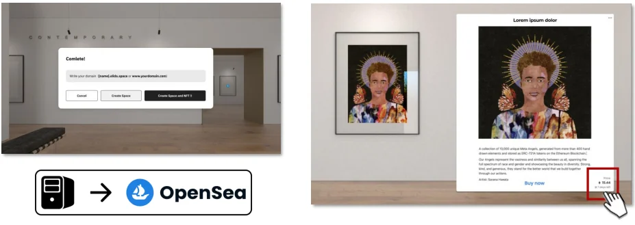 Creating a gallery address and selling an artwork as an NFT on OpenSea